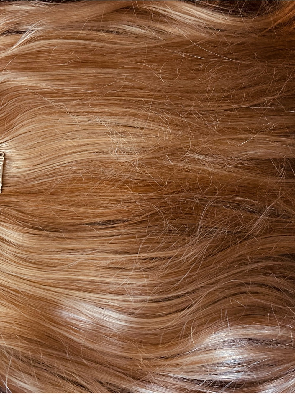 Silky Light Strawberry Blonde Clip-In Hair Extensions - Picture 2 of 3